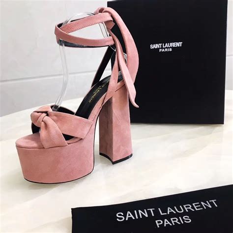 ysl heels suede|YSL platform heel.